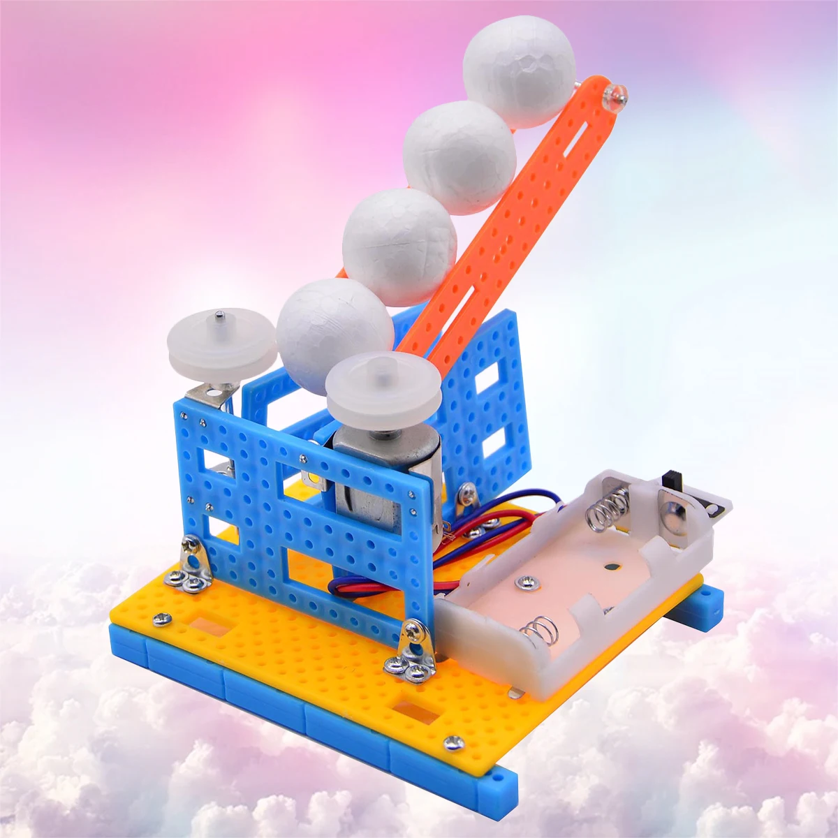 1pc Automatische Pitching Maschine Für Kinder Diy Wissenschaft Kit Pädagogisches Kinder Ping Pong Spiel Lernen Werkzeug Set