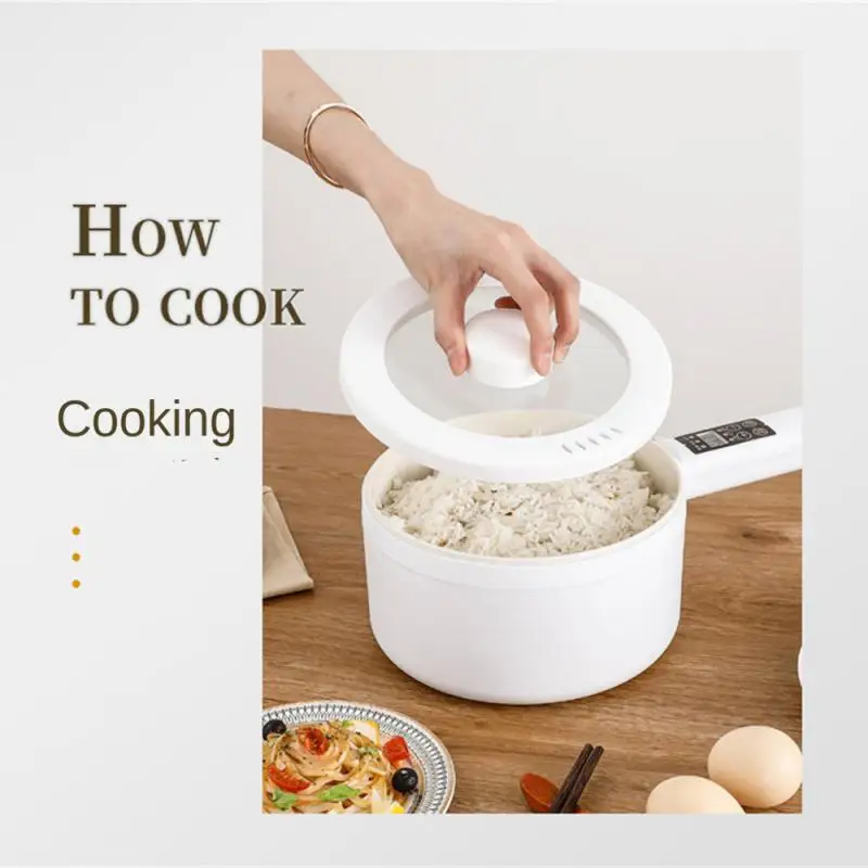 Mini Rice Cooker Stable Handheld Non Stick Coating Intelligent/manual Selection Fingertip Control Ceramic Glaze