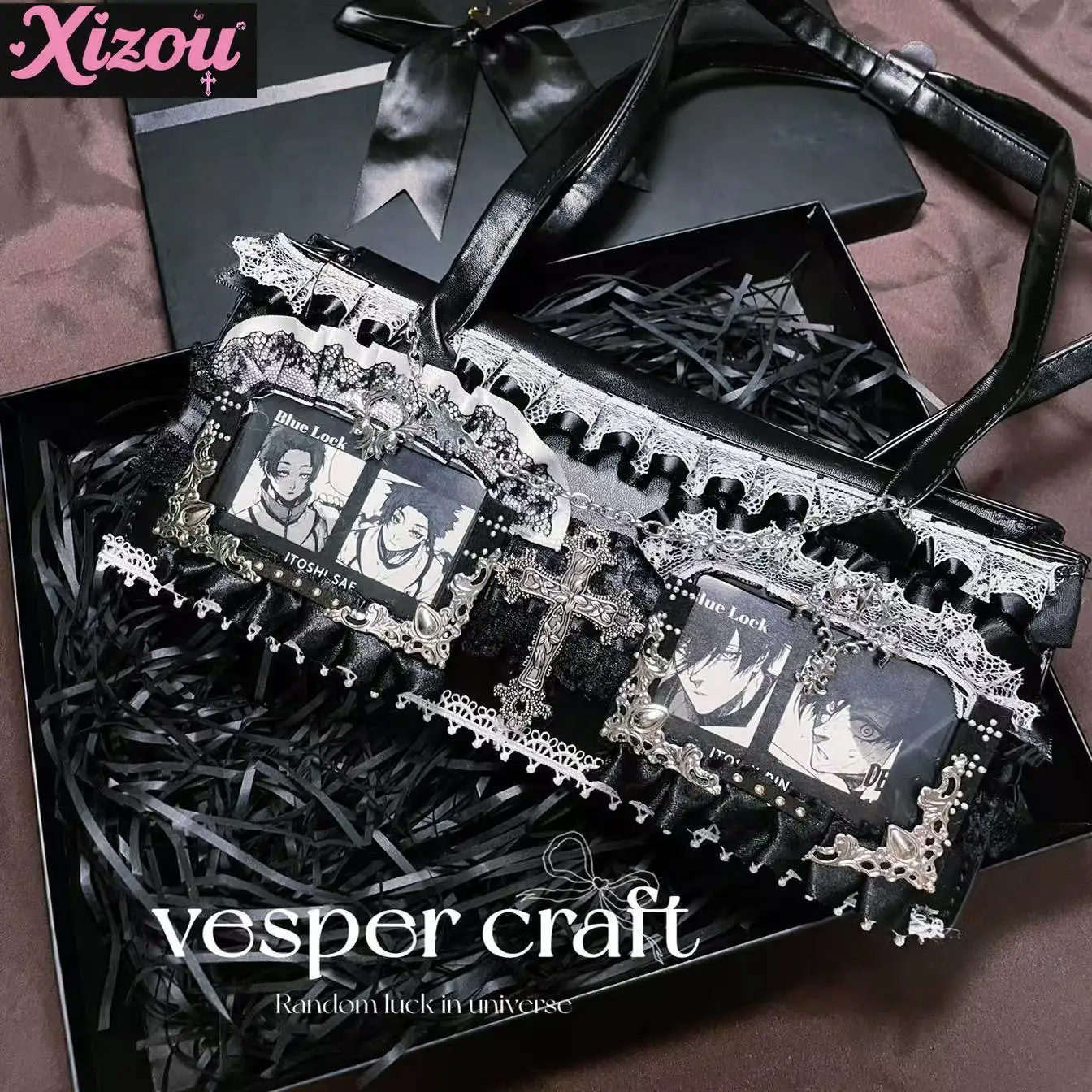 Original Handmade Free Lta Bag Daily Commuter Locomotive Goth Lolita Style Card Bag Small Food Spice Girl Y2K Armpit Bag Girl
