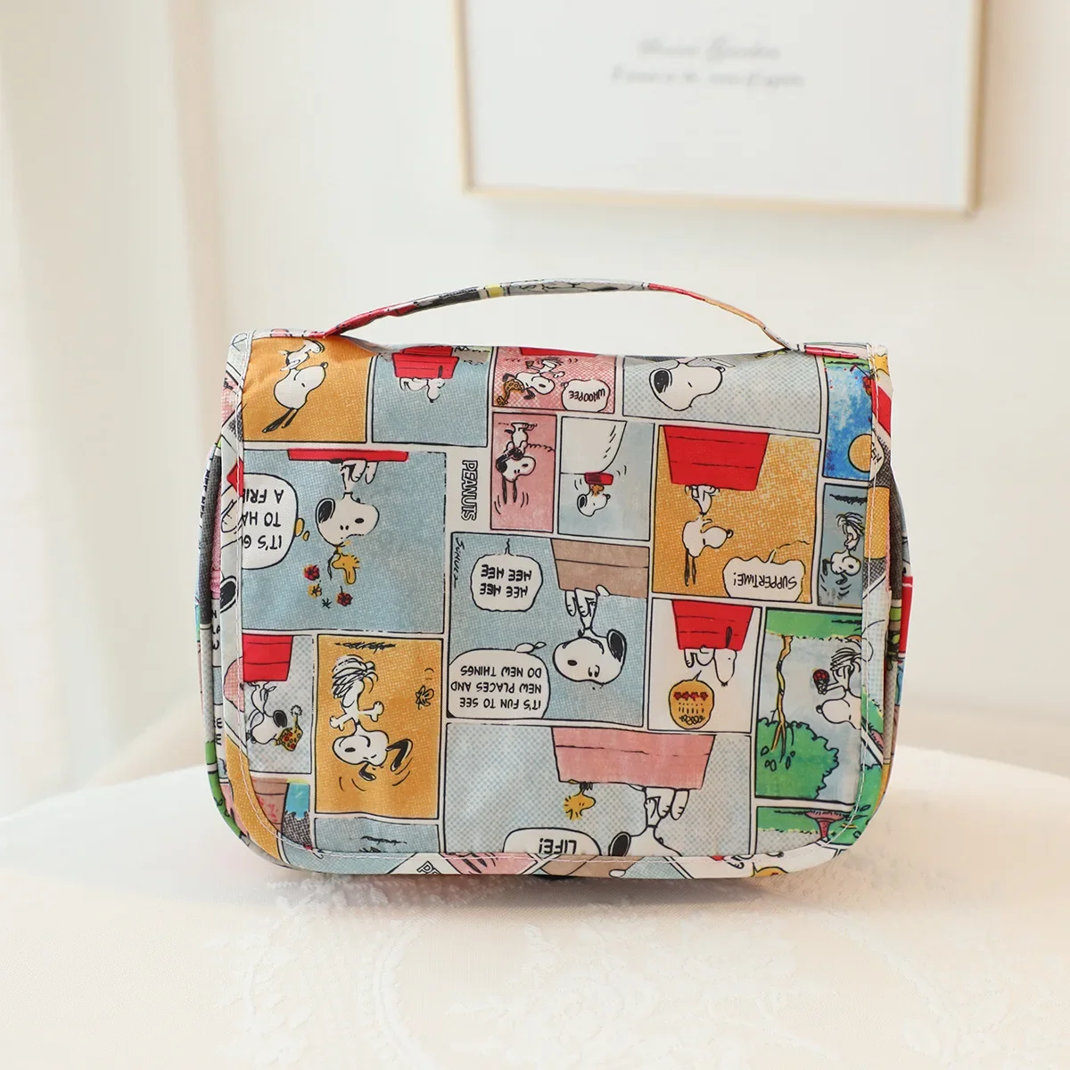 Snoopy cartoon hang travel hanging type wash bag large-capacity cosmetic bag multifunctional storage back handbag