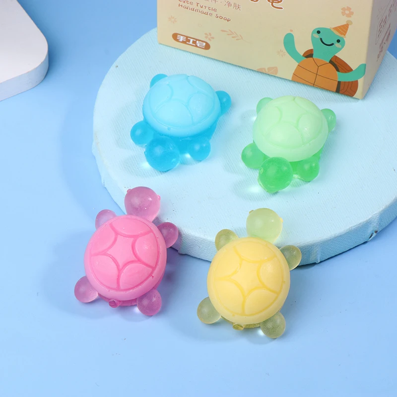 4pcs Cartoon Little Turtle Soap Children's Mini Bath Soap Cleansing Hand Bath Soap