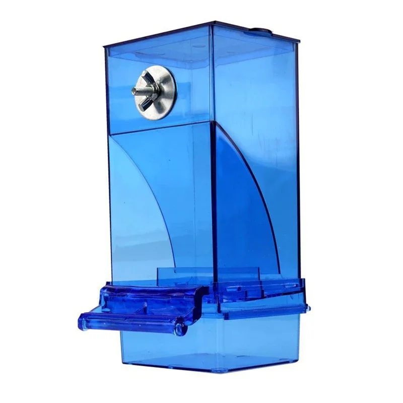 Hanging Bird Feeders Automatic Dispenser for Parrot Acrylic Clear Container with Perch for Budgie Cockatiel Conure