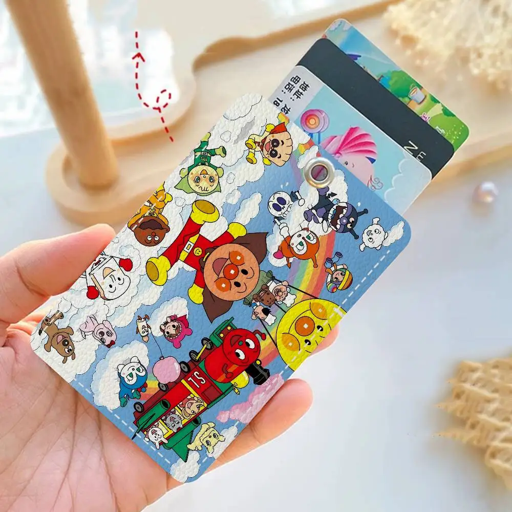 C-الأطفال A-Anpanman الكرتون بطاقة المفاتيح أنيمي موضة قلادة حقيبة معرف بطاقة الباب حافظة حافلة بطاقة لطيف الكبار هدية عيد ميلاد #1