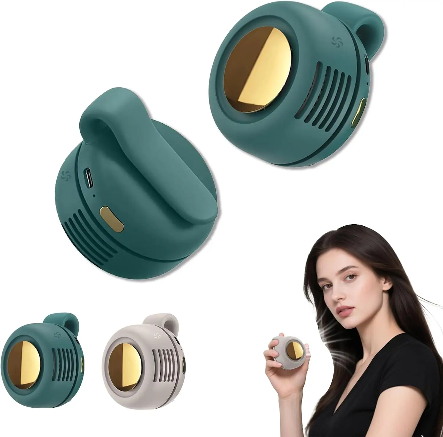 2026 New Upgrade Portable Silent Mini Bladeless Fan Clip, Waist Clip, Rechargeable Hands-Free Mini With 3 Wind Speeds, Silent