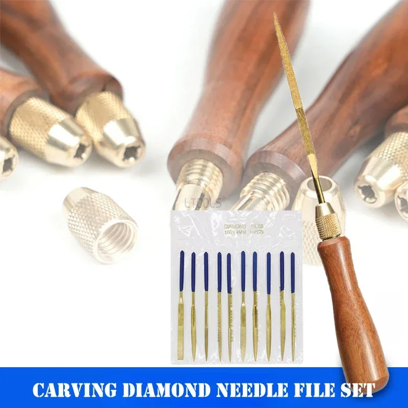 Carpentry Carving Diamond Steel File Set Woodworking Rasp Metal Polishing Hand Needle File Tools High Quality Woodcut Brass File