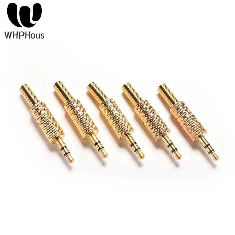 1Pcs 3.5mm Stereo Audio Jack Plug Mini 1/8Inch Jack Plug Headphone Male Plug Coax Cable Audio Adapter Connecter Soldering