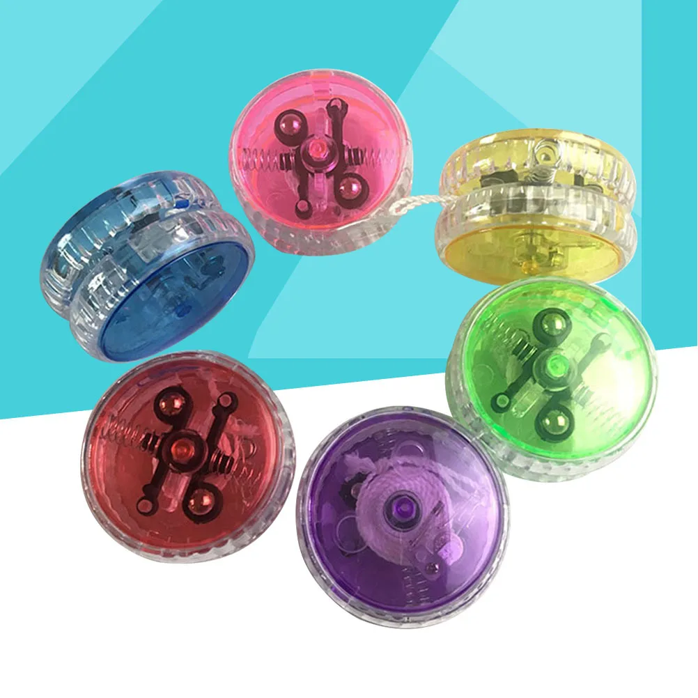 15pcs Flashing Yoyo Ball Luminous Yo Yos Glow In Dark Smooth Shiny Surface Wear Resistant Fun Indoor Outdoor Activity For Kids