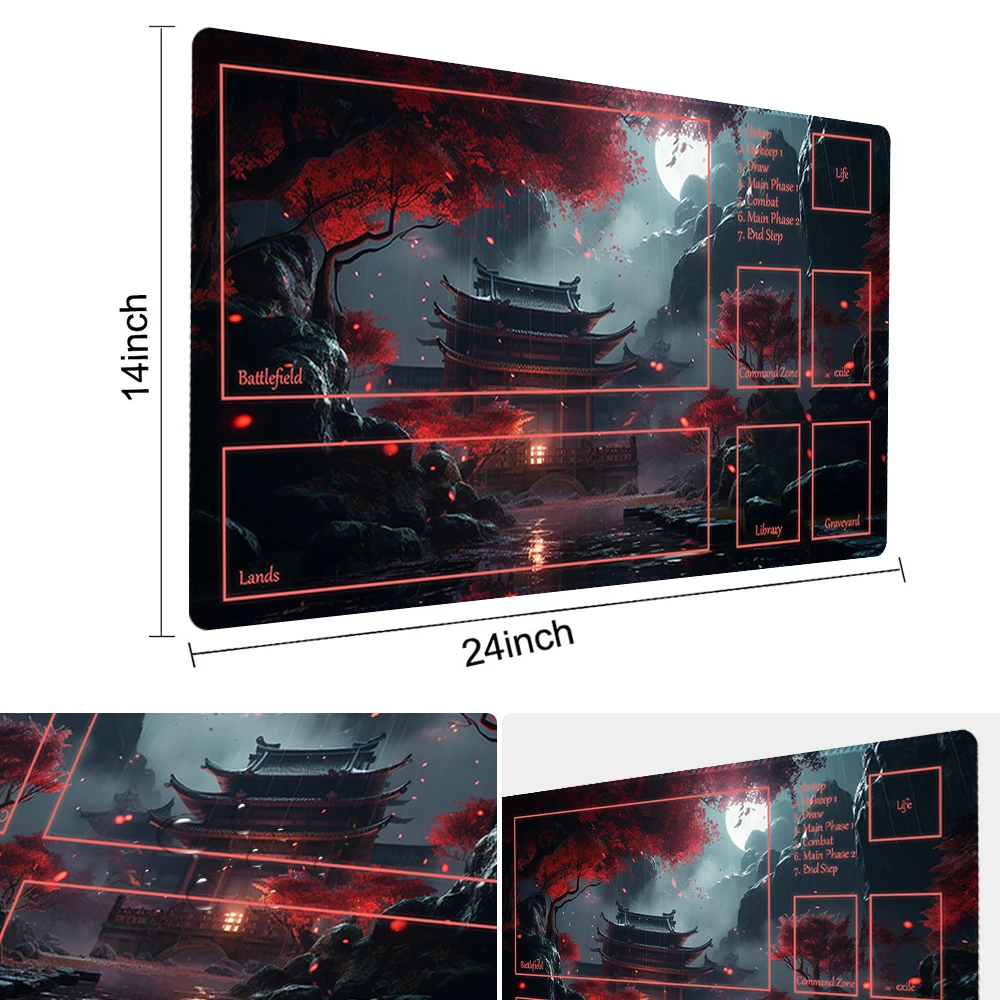 The Hidden Village   - Board Game TCG Playmat Table Mat Game Size 60X35 CM Mousepad Compatible for MTG CCG