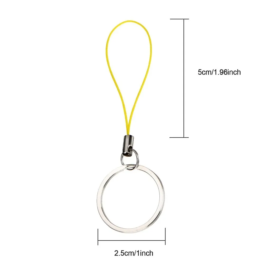 10Pcs Split Key Chain Rings Accessories DIY USB Flash Drive Keychain ID Badge Holder Hang Rope Key Ring Making Supplies Material