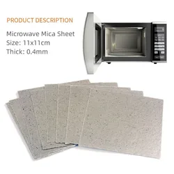 5 pz universale forno a microonde foglio di Mica guida d'onda fogli di copertura di ricambio 11x11cm forno a microonde piastra di Mica foglio di Mica