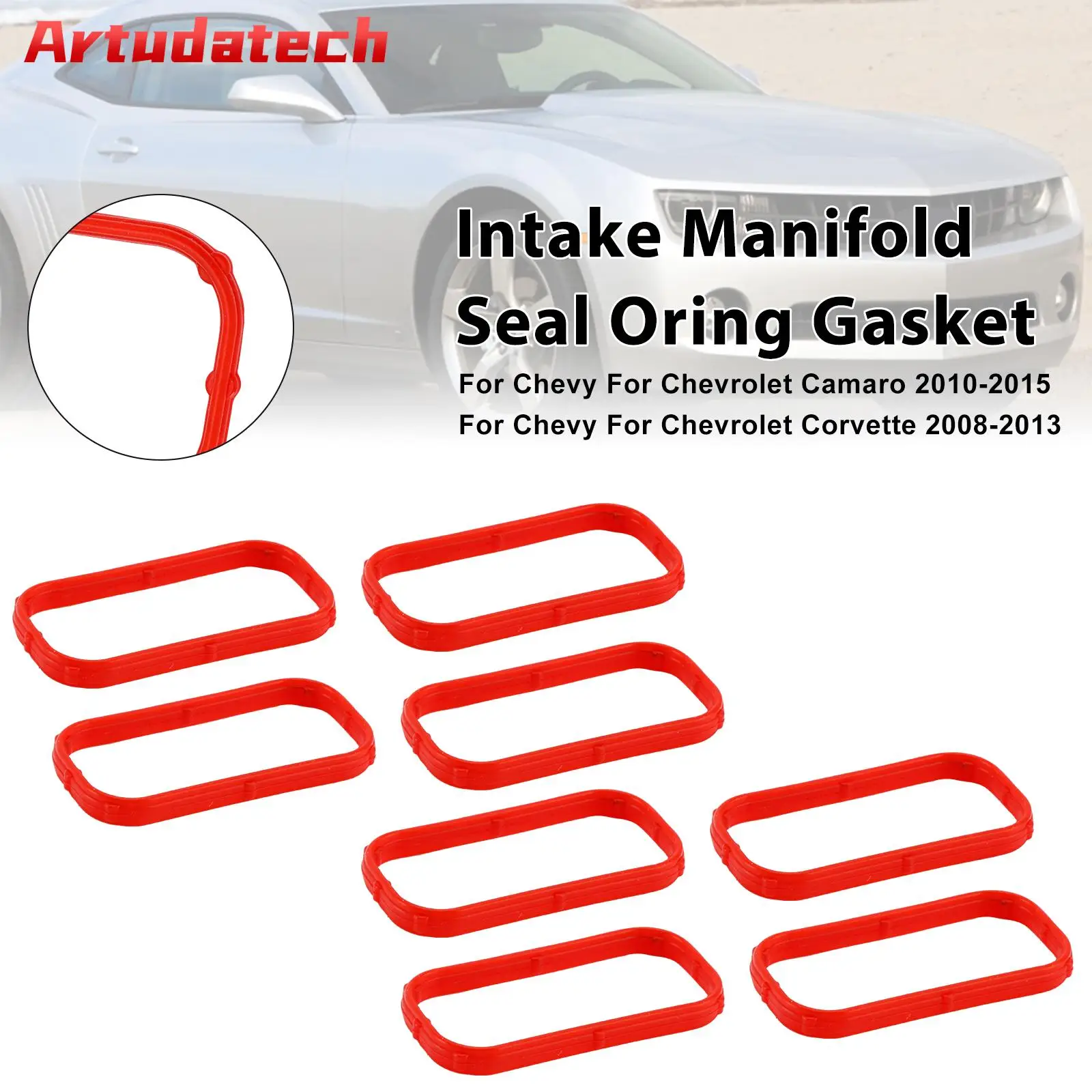 

Artudatech LS3 Intake Manifold Seal Oring Gasket Set 551278 Fit for Chevy Camaro 2010-2015 Car Accessories 2011 2012 2013 2014