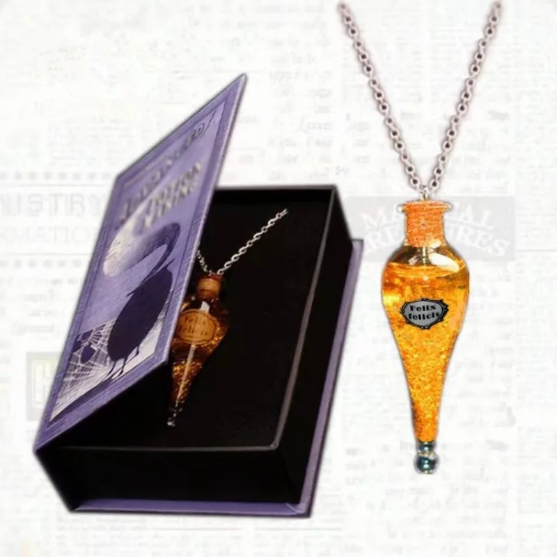 Felix Felicis Potion with advanced potion making book gift box Magical Liquid Luck  Potion Bottle Home Hanging Ornaments