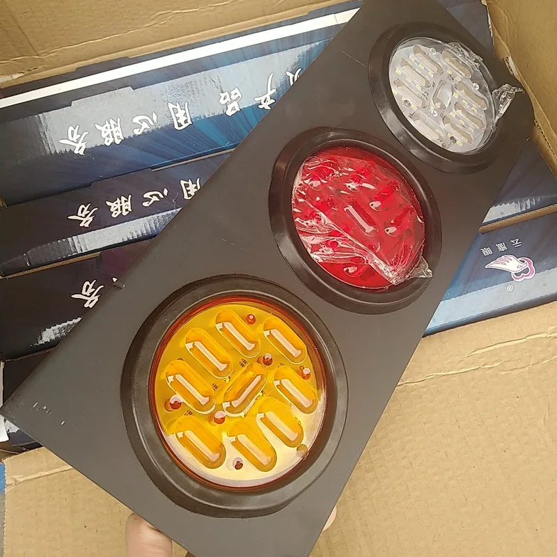 1 шт., 3-цветный CIMC, небольшой задний фонарь, большой прицеп для грузовика, большой задний задний фонарь в сборе, светодиодный электронный водительный тормоз, рулевое управление