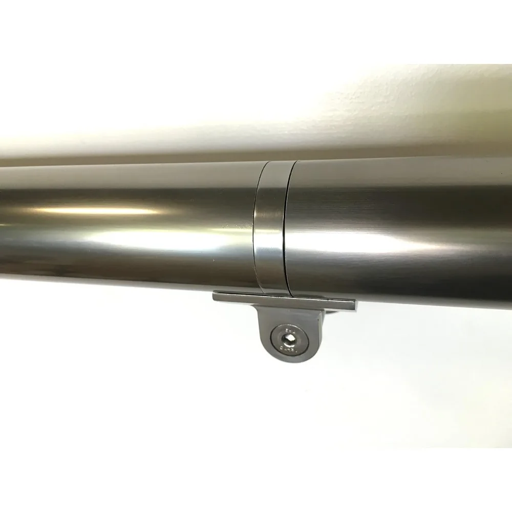 Kit de Corrimão de Alumínio Anodizado com Aparência de Aço Inoxidável, 13 Pés e 1,97 Polegadas de Diâmetro