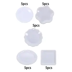 5Pcs 1:12 Dollhouse Miniature Dish Tray Model Photoprops Scenery Supplies Mini Plate Dishes Dessert Dish Mini Food Plates