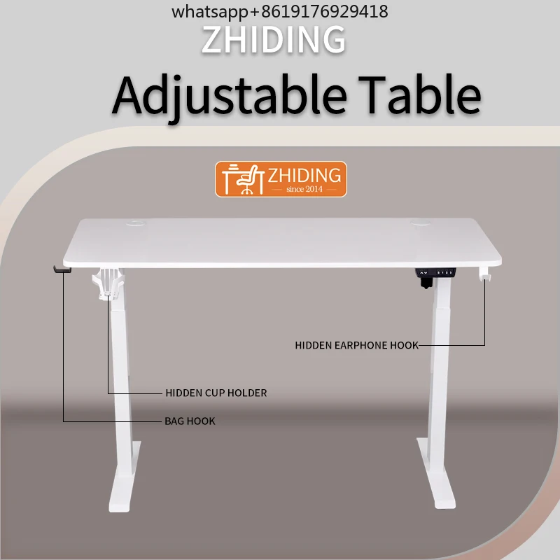 المحرك الخطي الكهربائي مكتب وحدات الارتفاع قابل للتعديل الجدول الدائمة مكتب محرك واحد إطار مكتب الكمبيوتر #4