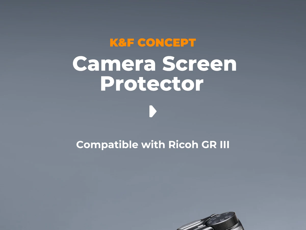 K&F CONCEPT Screenprotector Hot Shoe Cover Kit voor Canon Sony Ricoh Fujifilm 0,3 mm ultraheldere gehard glazen screenprotector