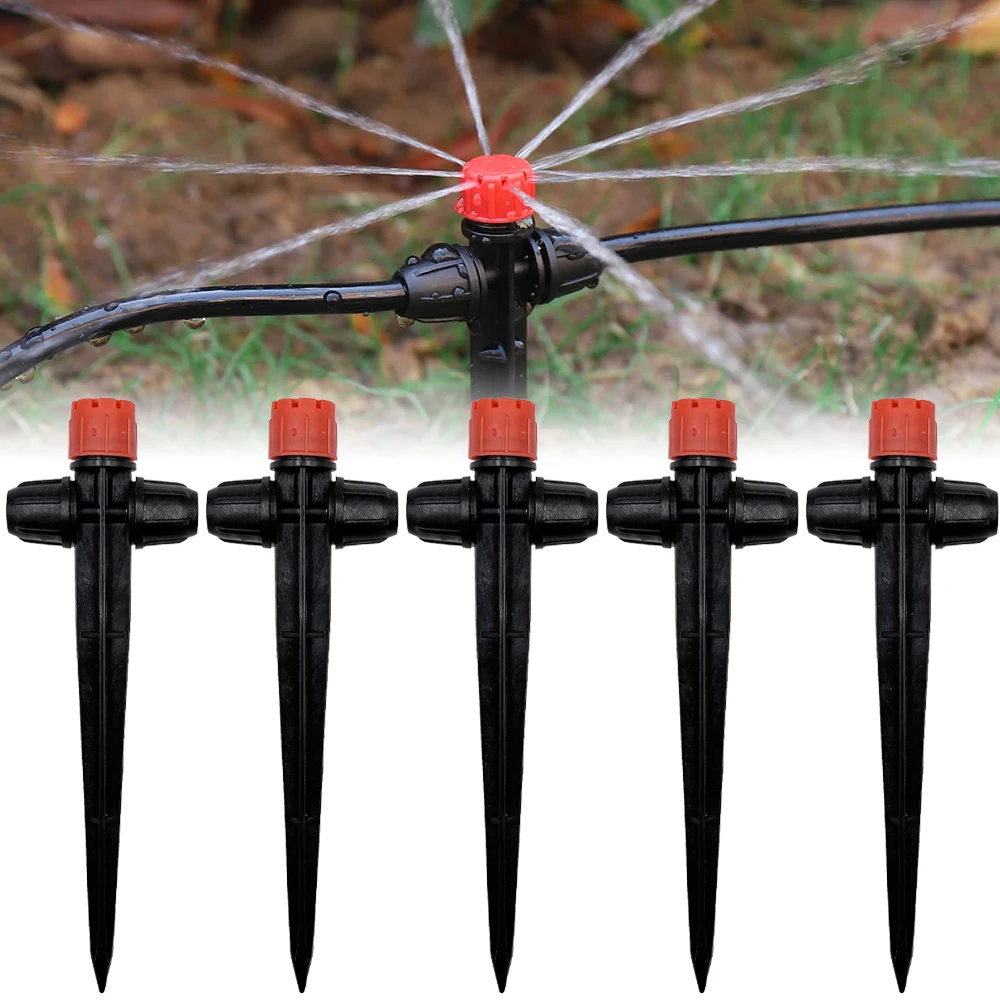 10/30Pcs Spiked Dripper Sprinkler 8 Hole Drop Emitter All Round Scattering Sprinkler Garden Flower Watering Irrigation Supplies