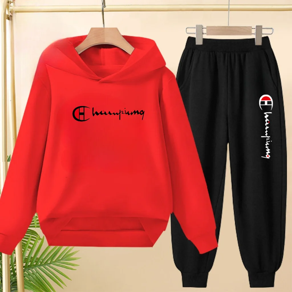 Neue Herbst- und Winterkleidung für Jungen und Mädchen im Alter von 3 bis 13 Jahren, Sportbekleidungssets, lässige lange Hosen, Kapuzenpullover und Sportuniformen. – Detail 18