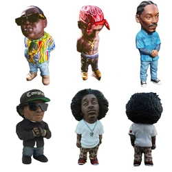 Estatua de resina de cantante de Hip Hop, figuritas de Pac, escultura de estrella rapero, artesanías de resina de arte moderno para decoración de escritorio, decoración del hogar, 10CM