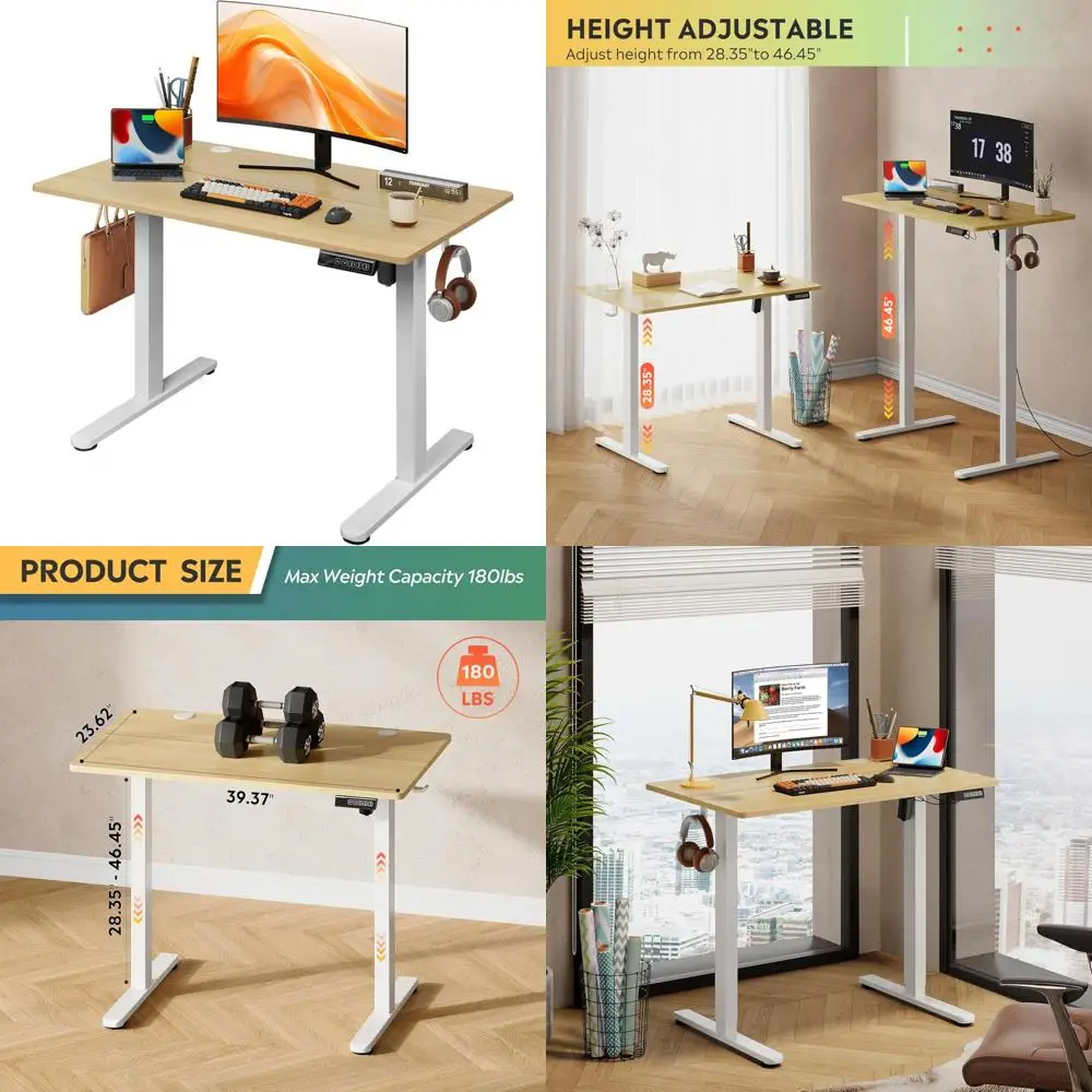 

40 Электрический стол с регулируемой высотой для домашнего офиса, эргономичный стол со светодиодным дисплеем для сидения