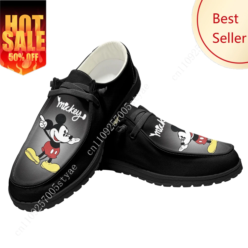 

Disney Mickey Mouse Casual Shoes Mens Womans Flat Shoe Breathable Outdoor Lightweight Footwear Couple Custom Made Shoes