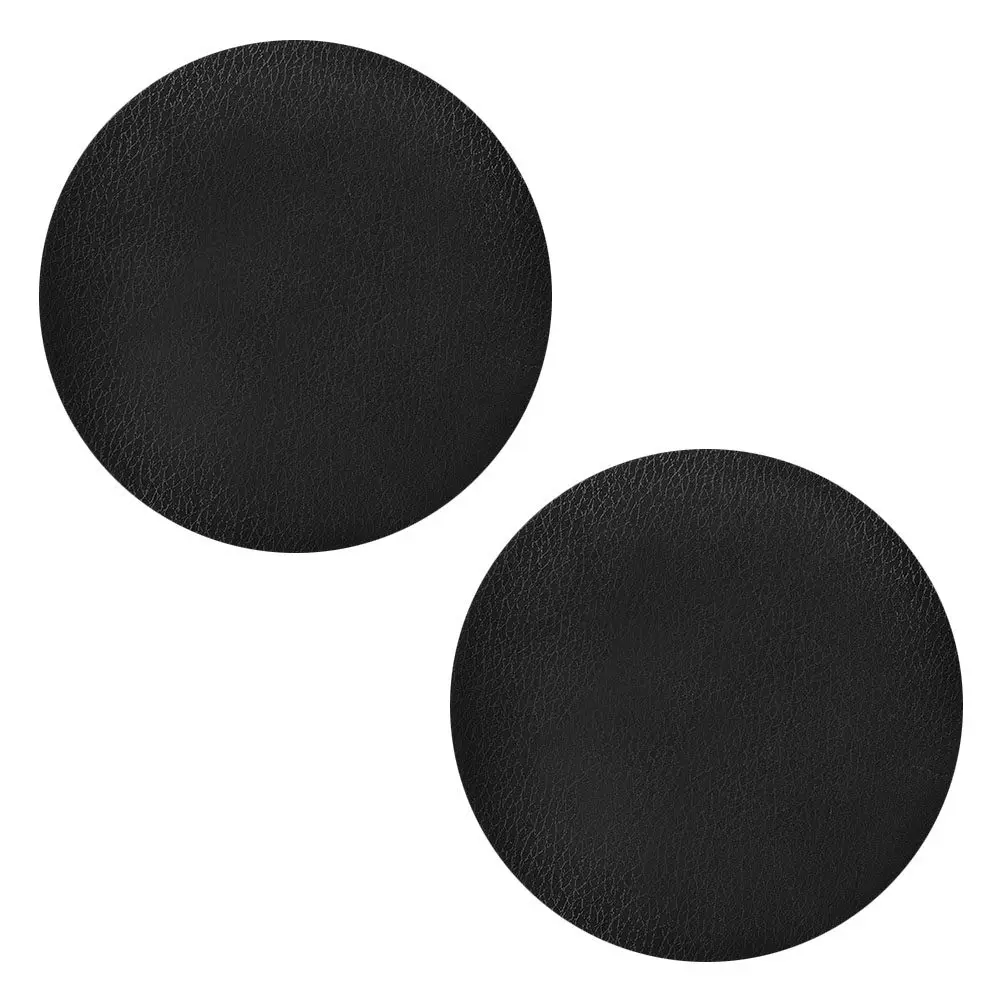 2Pcs Black Round Stool Covers Cotton Elastic Stretch Seat Protector for Bar Office Home Dining Room Chair Cushion Cover Round