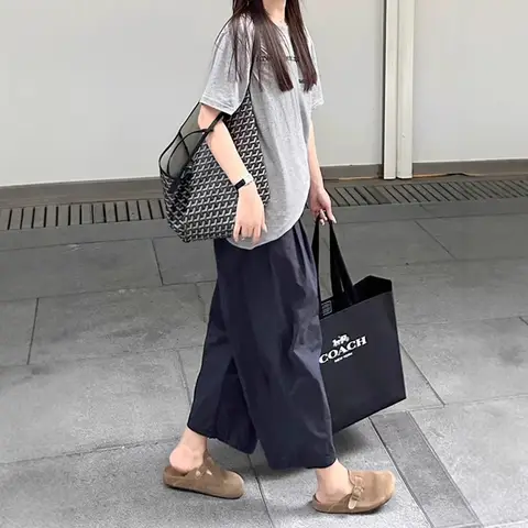 High Waist Wide Leg Balloon Pants Women's Loose Slimming Casual Straight Leg Trousers Spring Summer Dark Blue Japanese Style Wor