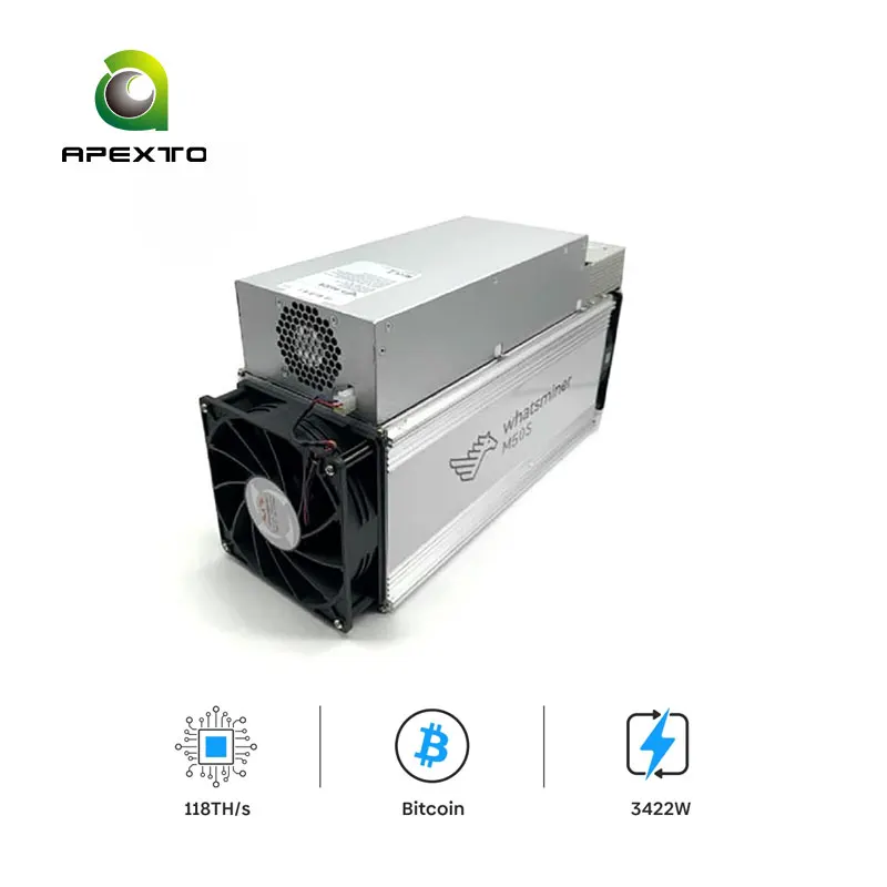 WhatIsminer M50s 112T-118T SHA-256 BTC Blockchain ASIC เซิร์ฟเวอร์เครื่องขุดบิทคอยน์