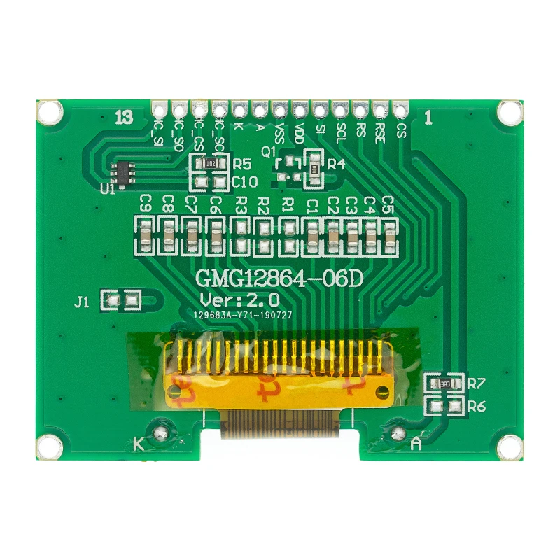 12864-06D, 12864, modulo LCD, COG, con carattere cinese, schermo a matrice di punti, interfaccia SPI