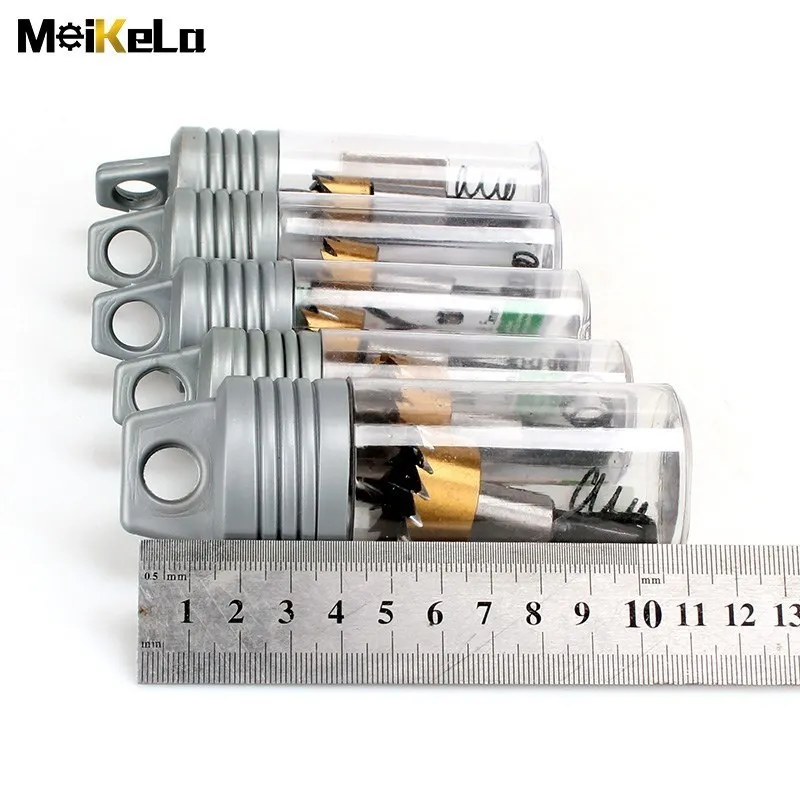 Imagem -06 - Meikela-broca Hss Saw Grupo Ponta de Metal Duro Perfuração de Madeira Metálica Ferramenta de Corte para Instalar Fechaduras 16 mm 18 mm 20 mm 25 mm 30 mm 1pc