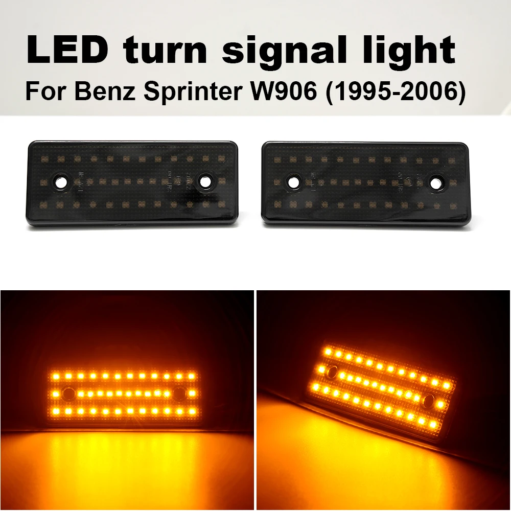 

Для Benz Sprinter W906 1995-2006 Автомобильный светодиодный динамический боковой указатель поворота, габаритный фонарь, последовательная мигалка