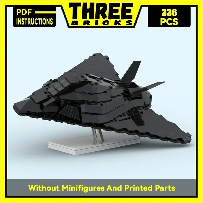 Moc Building Bricks Military Model F-117 Nighthawk Fighter Technology Modular Blocks Gifts Christmas Toys DIY Sets Assembly