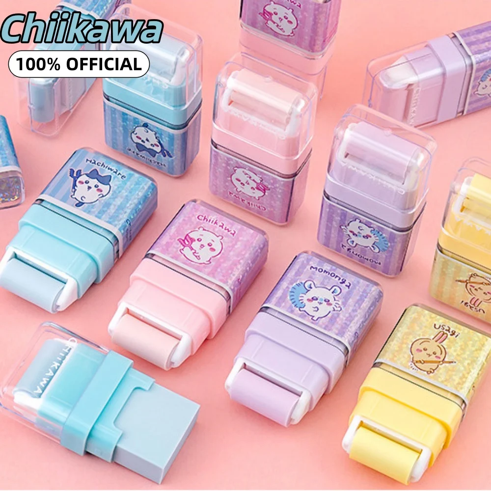 Genuine Chiikawa Anime Roll Eraser Hachiware Usagi Erasers Clean Erasing & Debris Collecting For School & Office Stationery Gift