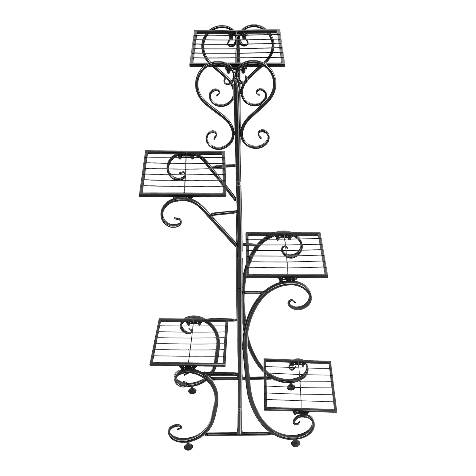 

Plant Stand 5-Tier Flower Pot Rack Balcony Garden Balcony Decor Iron Shelf Rack