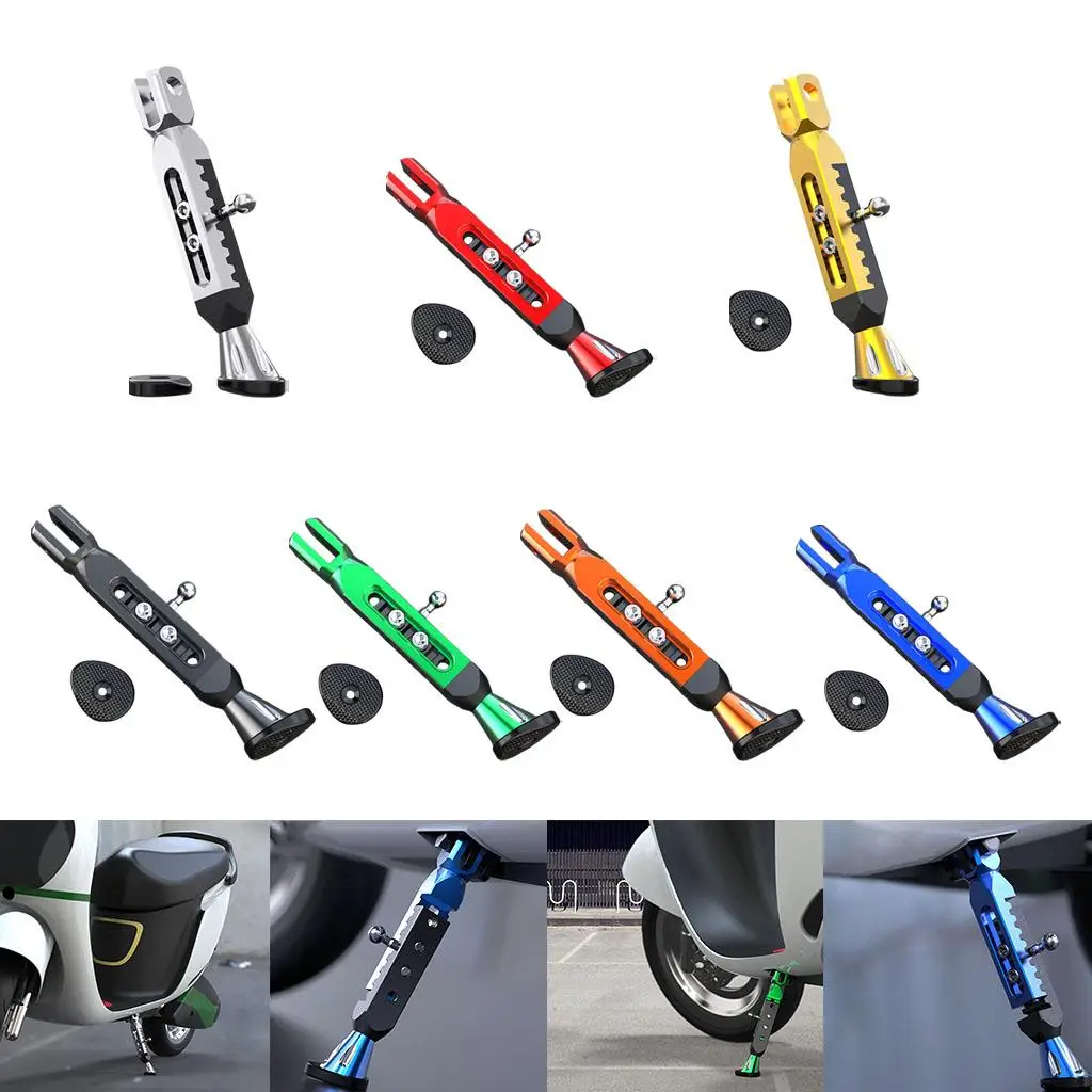 

Регулируемая металлическая подставка для мотоцикла с ЧПУ, алюминиевый материал, подставка для ног мотоцикла, боковая поддержка ног для парковки