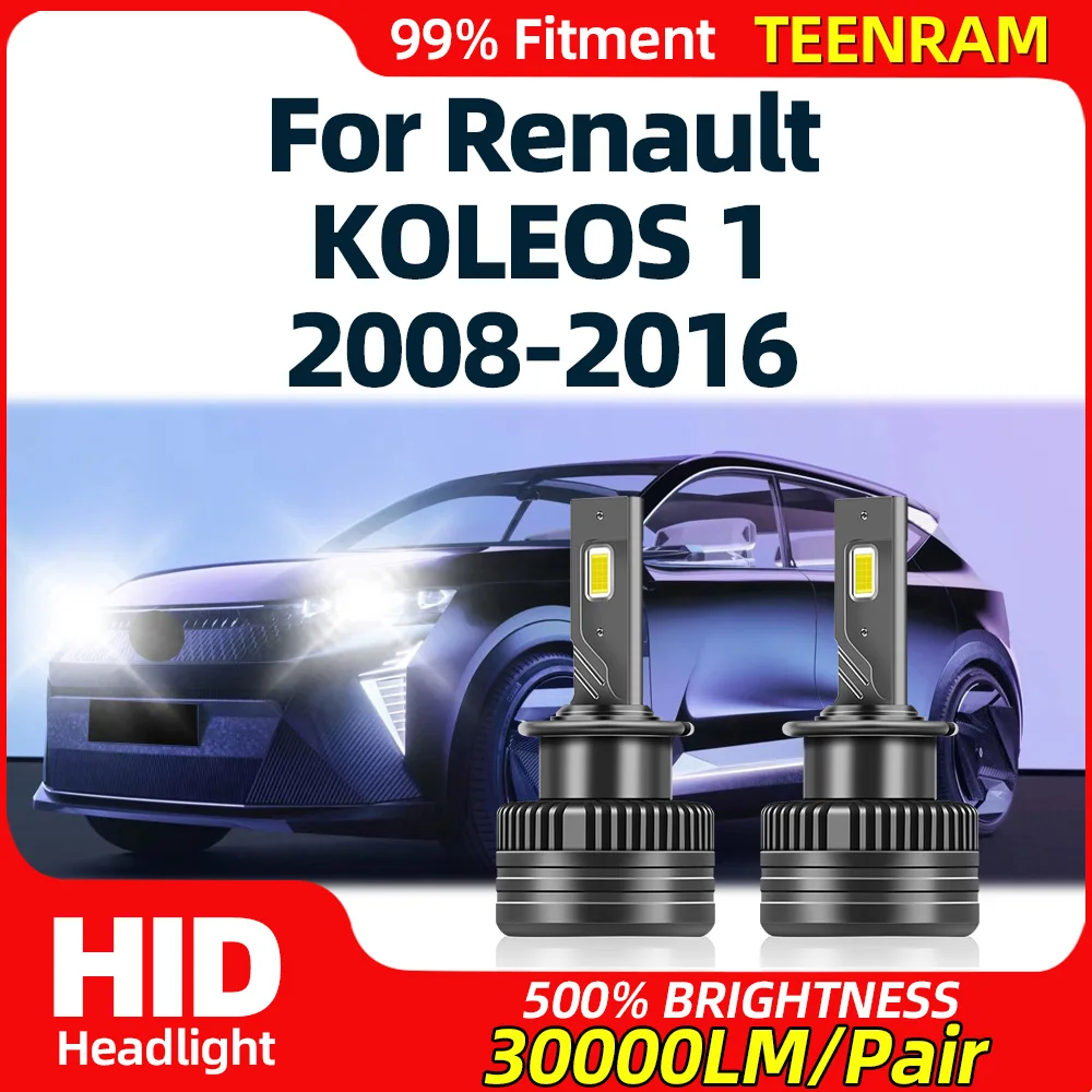 

LED Headlight 30000LM Canbus Error Free HID Xenon Lights 12V Plug and Play For RENAULT KOLEOS 1 2008-2012 2013 2014 2015 2016