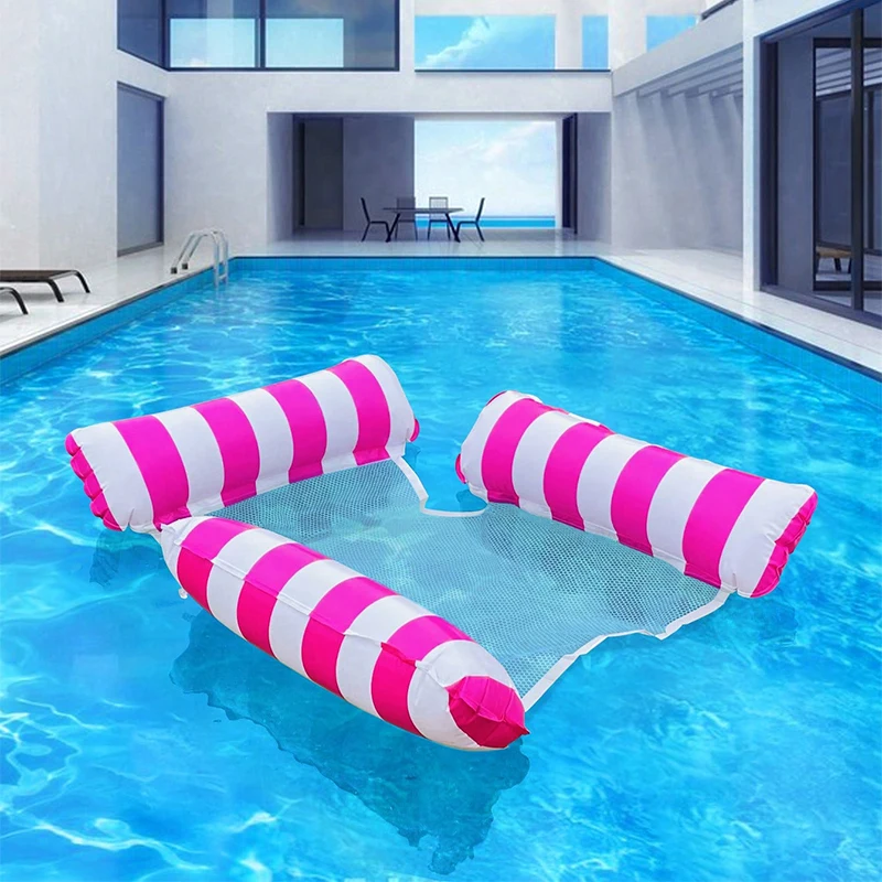 Flotadores de piscina inflables para adultos, hamaca de agua, plegable, colores aleatorios, 48x51 pulgadas