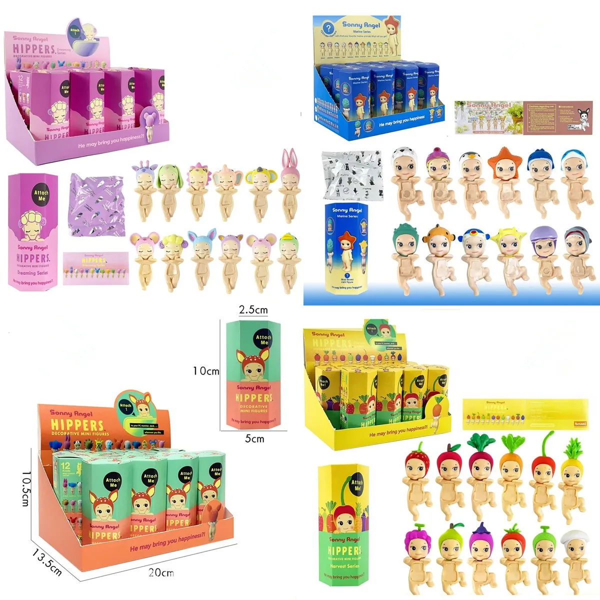 

Sonny Angel Hippers, серия слепых коробок с животными и океанами, лечебные модные автомобильные аксессуары для телефонов, детские игрушки, рождественские подарки