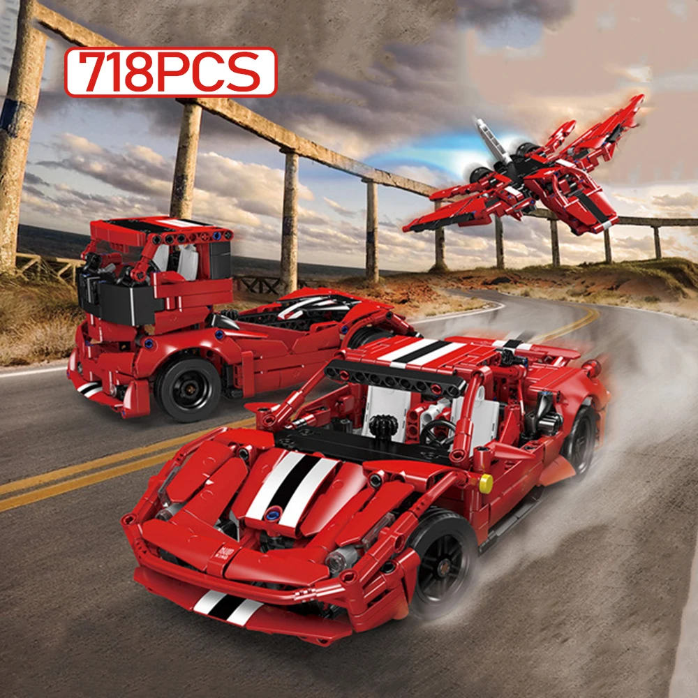 

Статический грузовик в американском стиле, строительные блоки, сборная модель, высокая сложность, игрушка-головоломка для взрослых для мальчиков, настольный дисплей, подарок