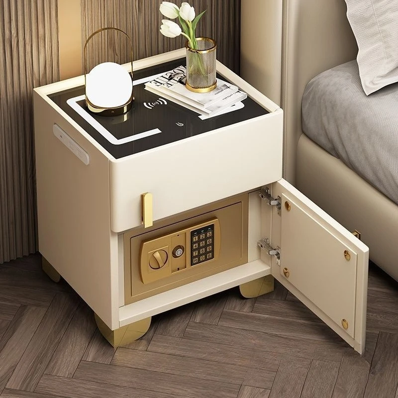 

Smart bedside table, safe, multi-functional solid wood combination lock, invisible safe, integrated bedroom, small bedside table