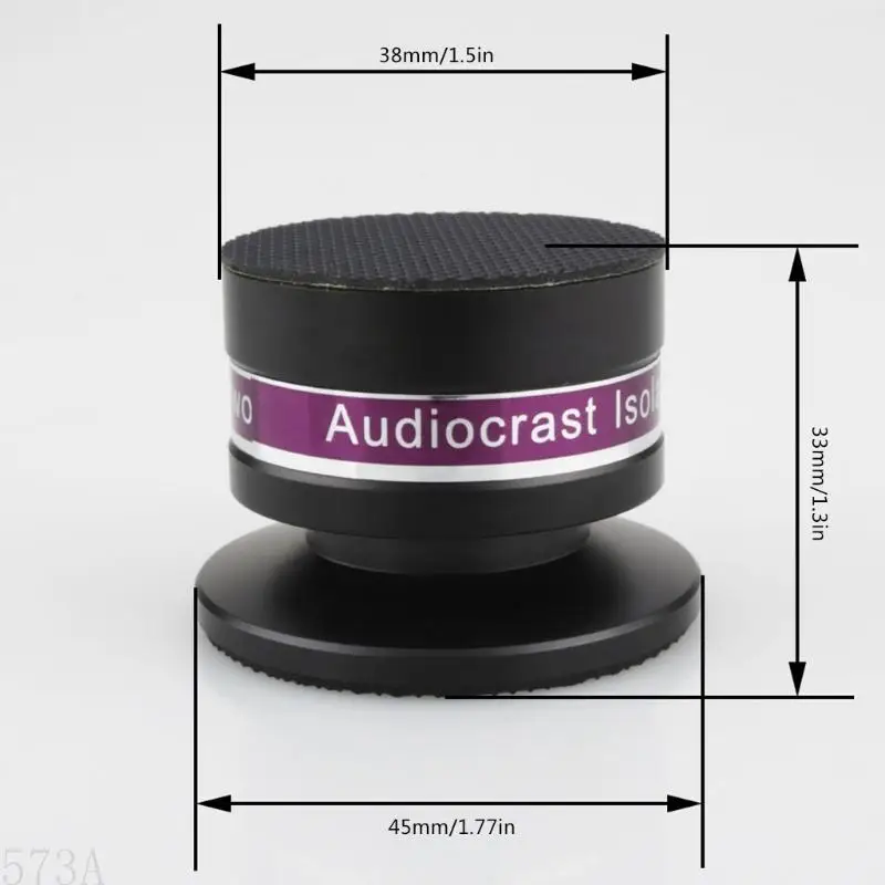 573A 4pcs منصات عزل الصدمات المقاوم للألومنيوم ، قدمين لاعب مكبر صوت Audiocrast IF03S/IF03B