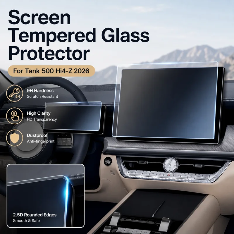 For Tank 500 Hi4-Z 2026 Screen Tempered Glass Protector T Navigation Film Car Interior Accessory Modification Part