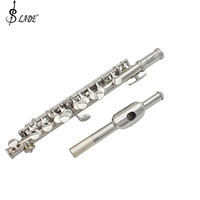 SLADE Silvery Piccolo Flute C Key Half-size Silvery Flute Instrument Parts Cupronickel Piccolo Flute Woodwind Instruments