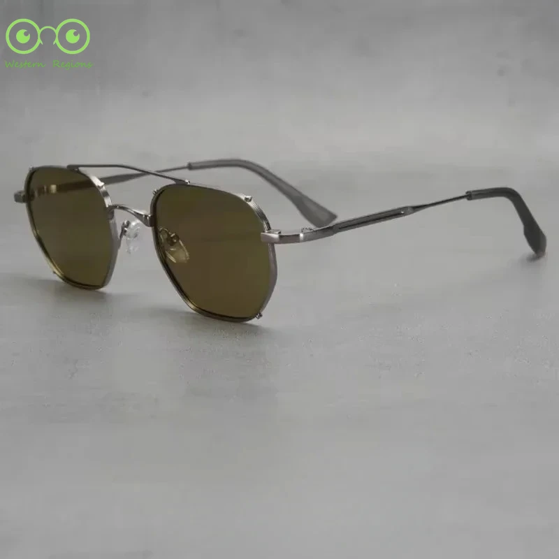 

New Fashion Personality Retro Women Futuristic Car Driving Travel UV400 Sun Glasses Men Steam Metal Fine Edge Polarized Sunglass