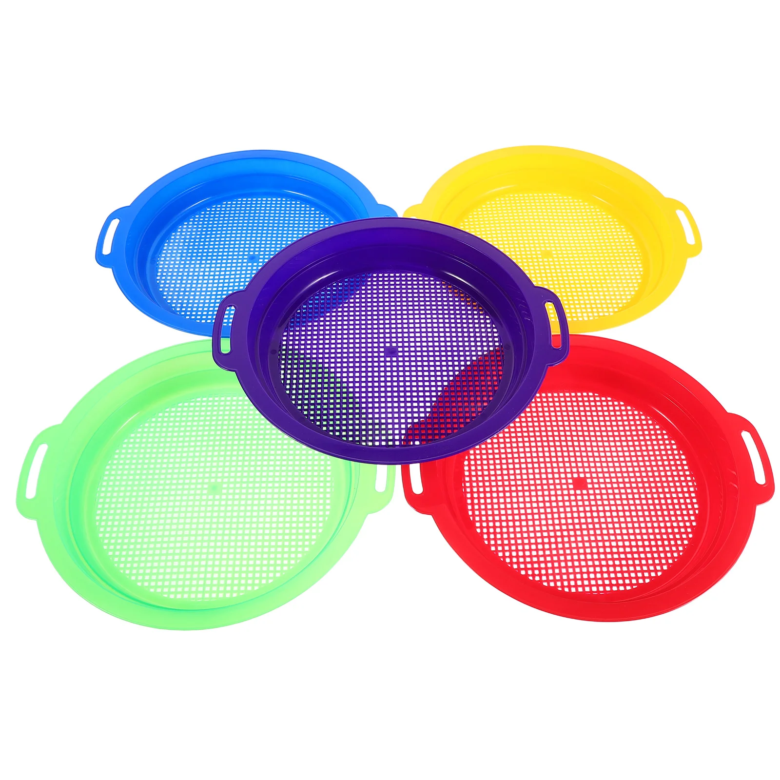 Zestaw 5 szt. zabawek plażowych, sitko do piasku dla dziewczynek, podróżne plastikowe sito, łopatka, przesiewacz