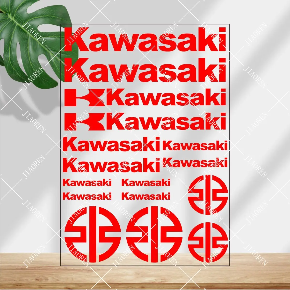 

Vinyl Kawasaki Sticker Logo Motorcycle Tank Helmet Red Decal Set Z900 Z1000 Z800 Z750 Z650 Z400 Z300 Ninja 650 Ninja 400