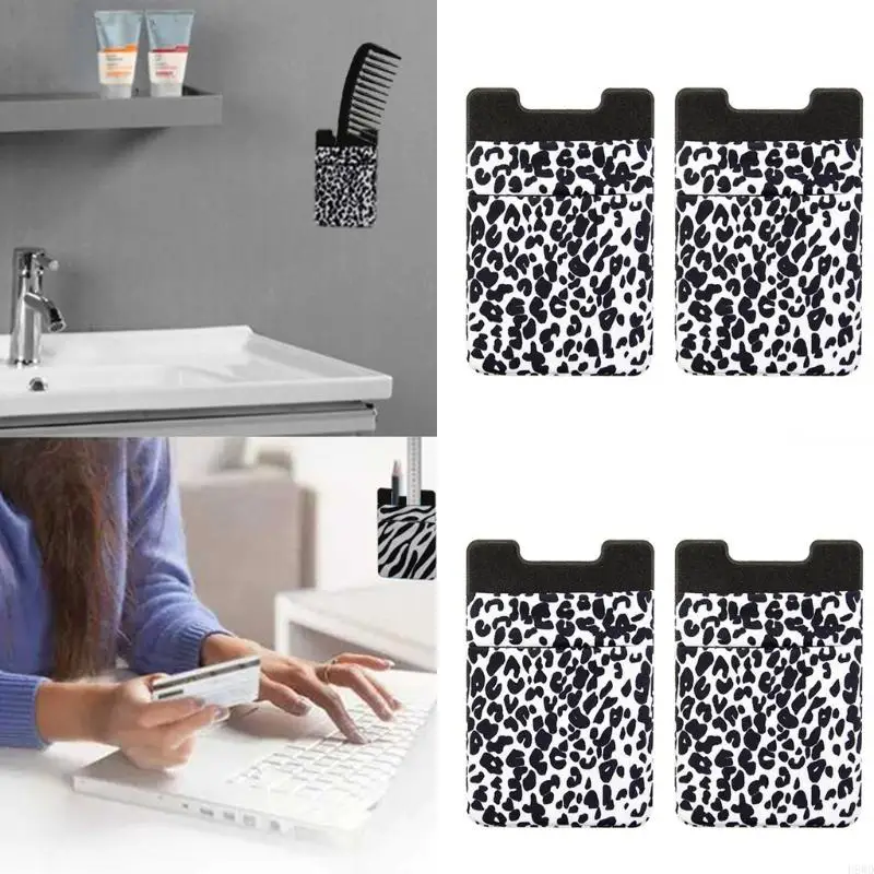 هاتف محفظة لاصق على الهاتف على جيب آمن يحمل بطاقات الائتمان وعملة H8WD