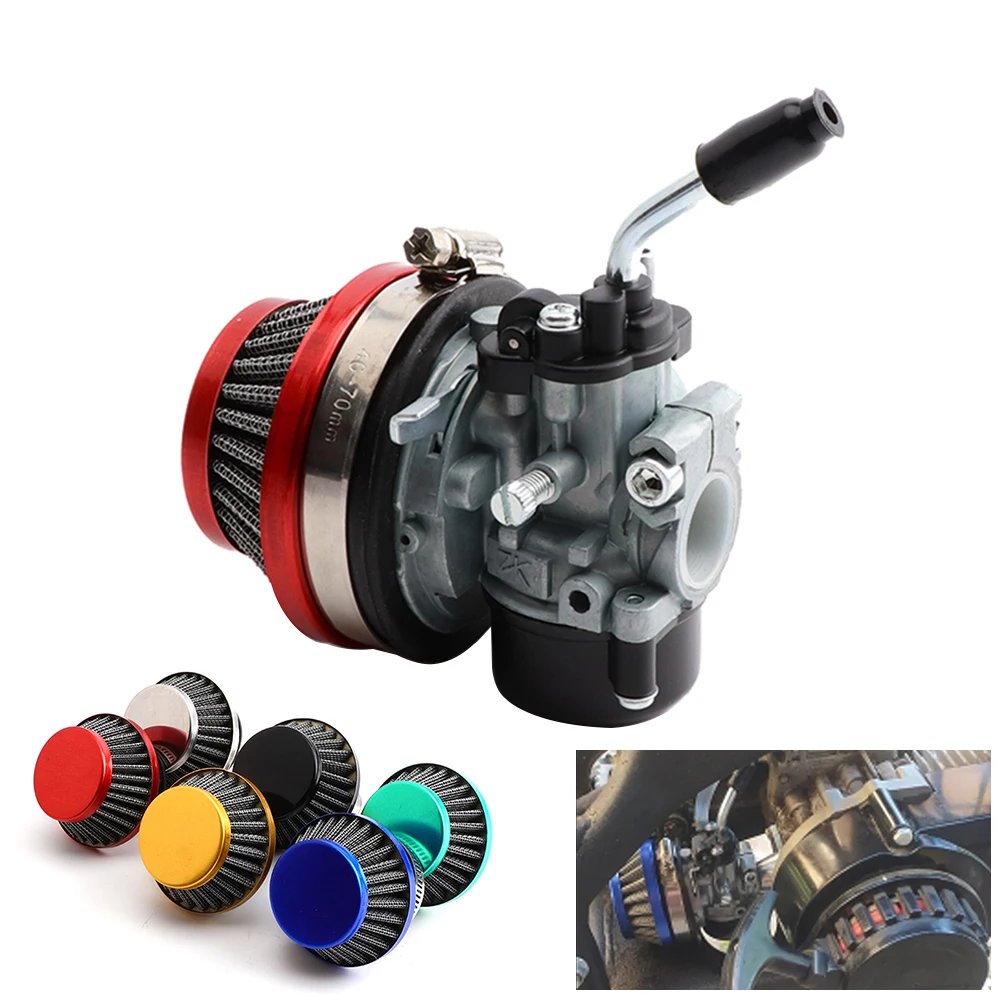 Kit de filtro de aire de carburador de 19mm para 49cc 50cc 60cc 66cc 80cc motor de 2 tiempos bicicleta motorizada de Gas bicicleta de bolsillo Mini Moto ATV Quad