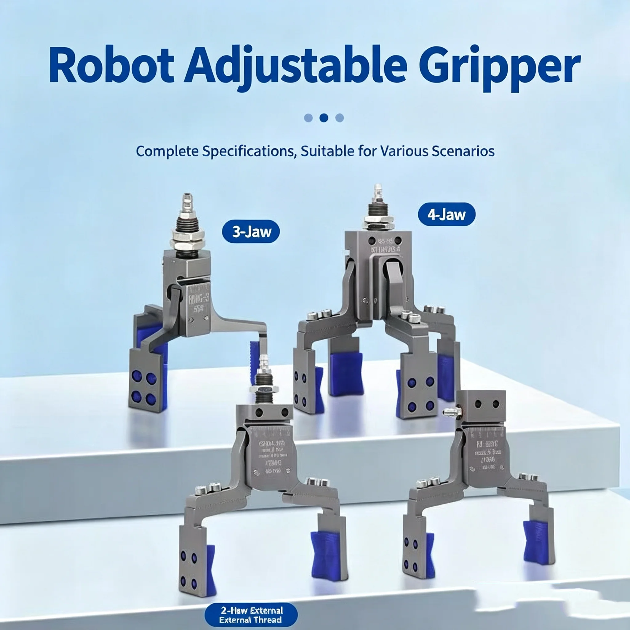 Pneumatic Gripper Manipulator Fixture with Adjustable Magnetic Induction Widening Antiskid for Injection Molding Product Clampin